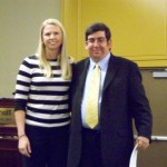 International Speech Winner Alex and President Laura